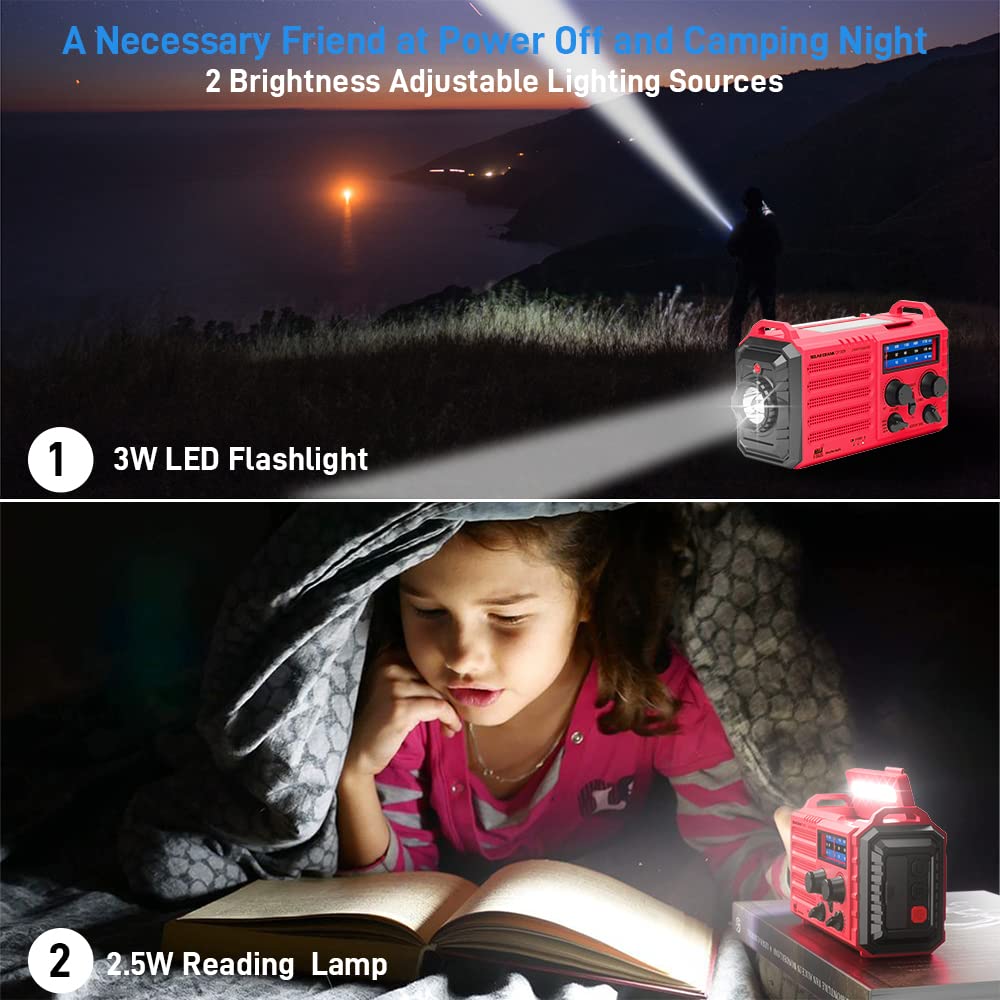 Eoxsmile reading lamp lit to illuminate a book for nighttime use