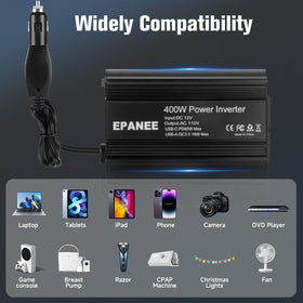 EPANEE next to a hand for scale, compact and lightweight for travel
