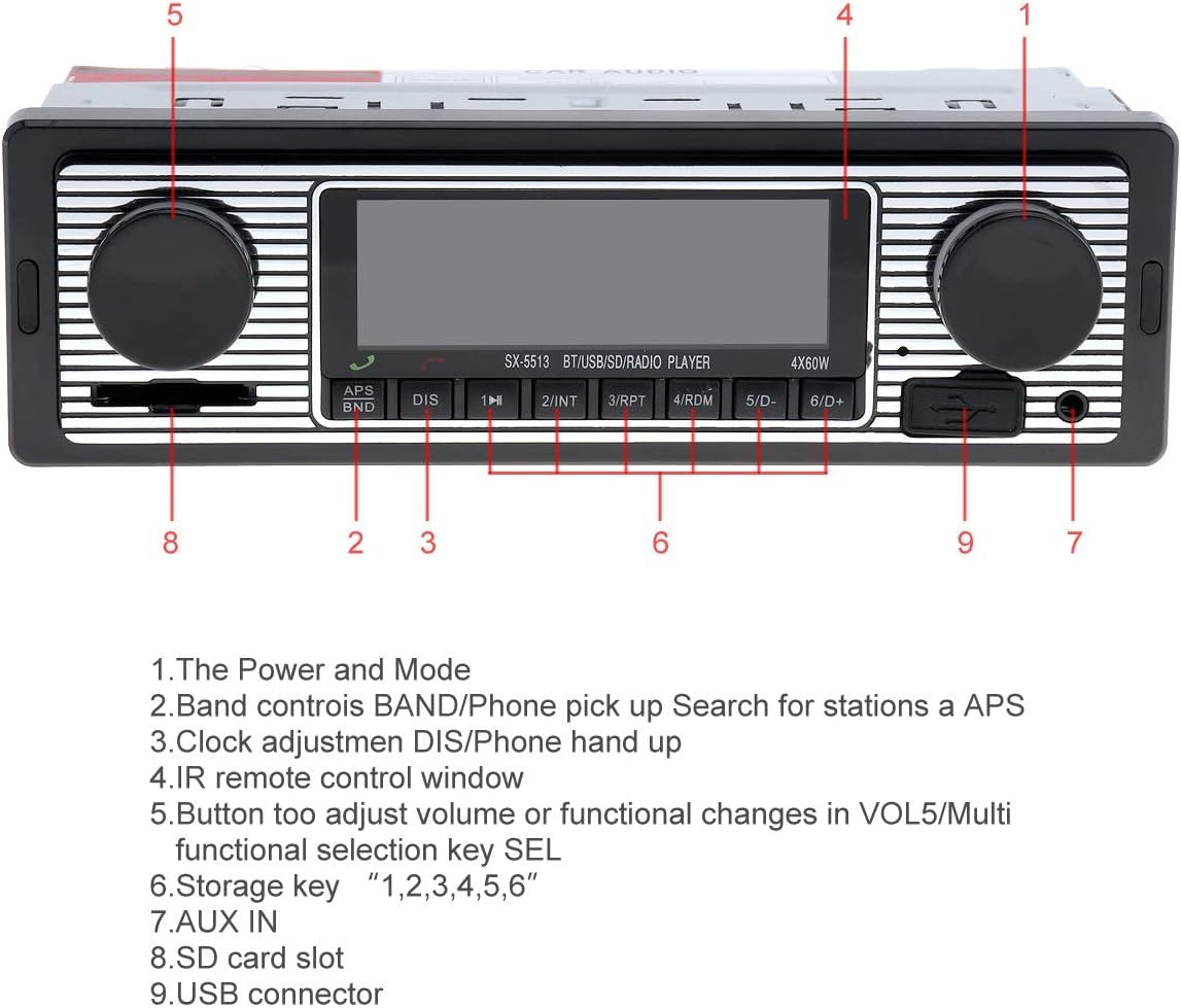 epathchina in-dash 1DIN installation fits standard dashboards