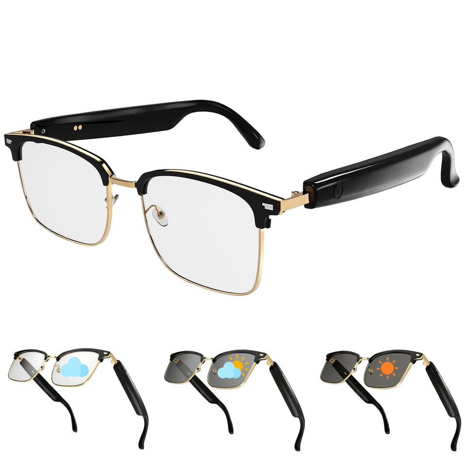 epekops AI Smart Glasses with photochromic lenses for seamless indoor outdoor transitions and sun protection