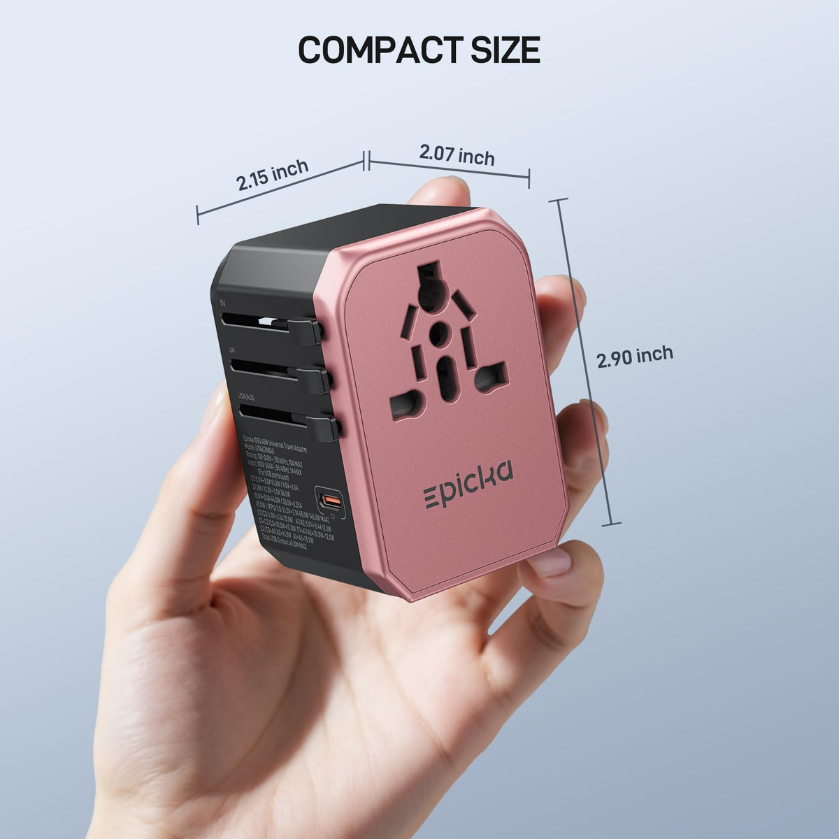 EPICKA plugged into hotel wall with devices charging, reliable on trips