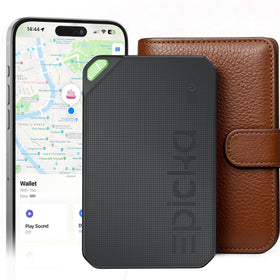 EPICKA wallet tracker card front view, slim profile for discreet storage