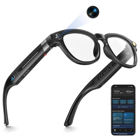 EpochTec 8MP camera glasses front view for immersive recording while traveling