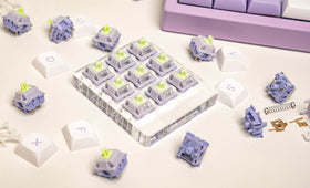 EPOMAKER cross-stem MX-compatible keycaps pairing with creamy switches