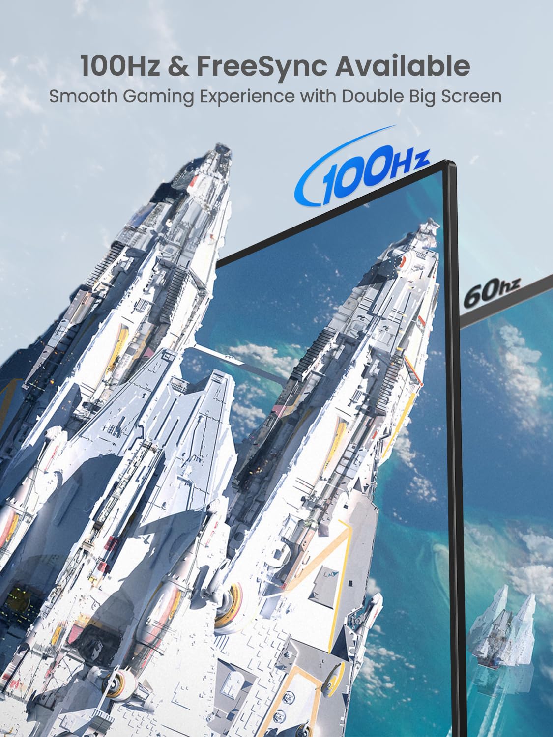 EPORMOT QLED with 125% sRGB color coverage enhances visual accuracy.