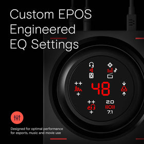 EPOS GSX 1000 USB DAC chip enabling clean digital-to-analog conversion.