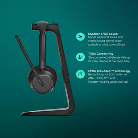 EPOS Impact 1061T ANC headset closed-back design for open offices.