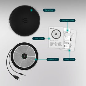 EPOS Sennheiser SP 20 ML cable connection for easy plug-and-play setup