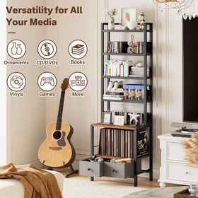 Epouseter 6-Tier rack drawer detail reveals dual fabric drawers for cables or sleeves.