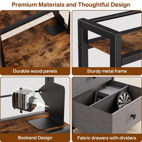 Epouseter fabric drawers with dividers tailor storage for discs and accessories.