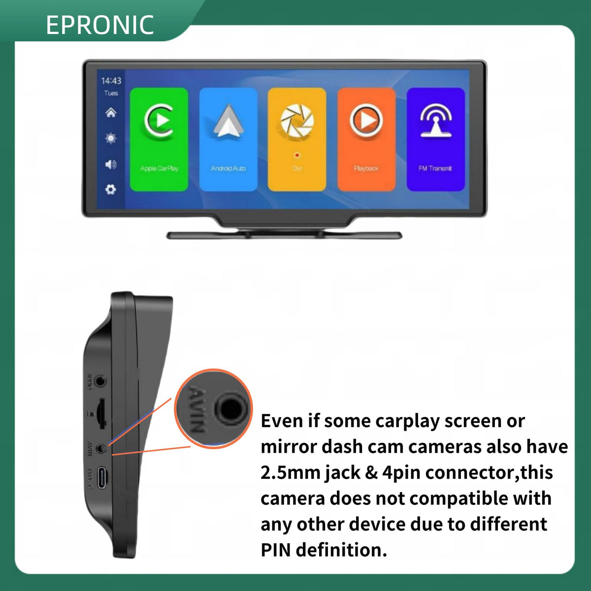 Epronic night vision enhances visibility in low light conditions.