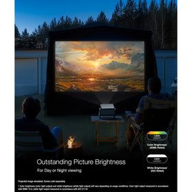EF22 projects Full HD 1080p with HDR for vivid detail and color depth.
