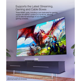 Epson EpiqVision LS800 living room setup demonstrating modern, integrated cinema