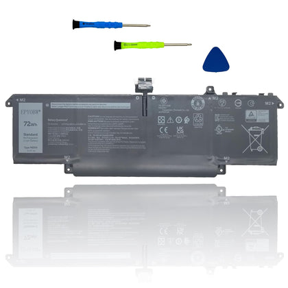 EPYOBW P83V9 battery back view highlighting sturdy 4-cell design for Dell Precision laptops.