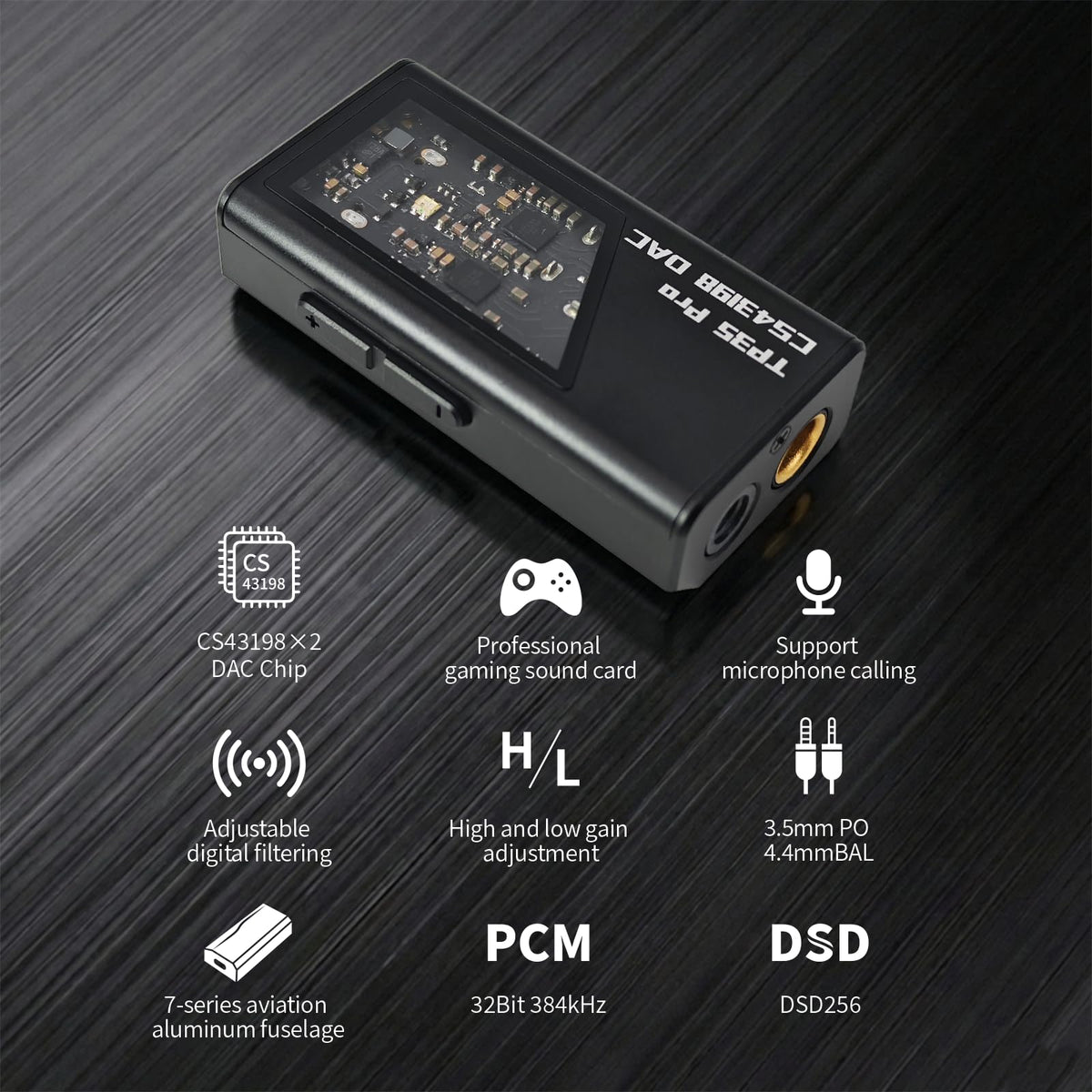 EPZ TP35 PRO mini-dac with 3-5mm output for clear, detailed listening.