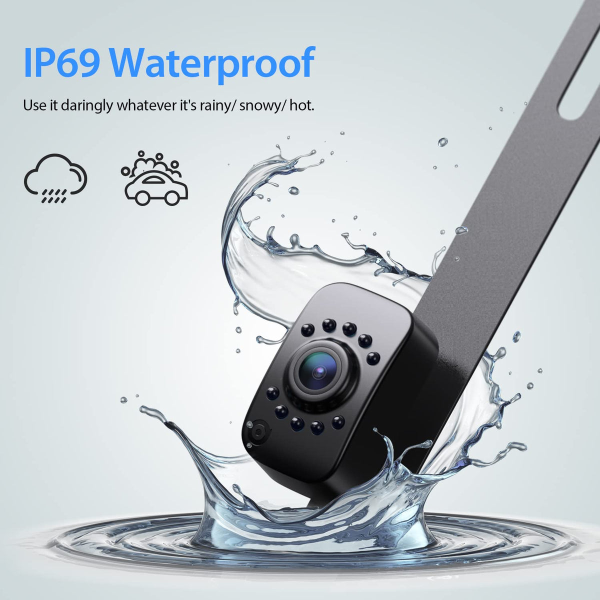 eRapta weatherproof housing detail highlighting IP69K protection against water and dust