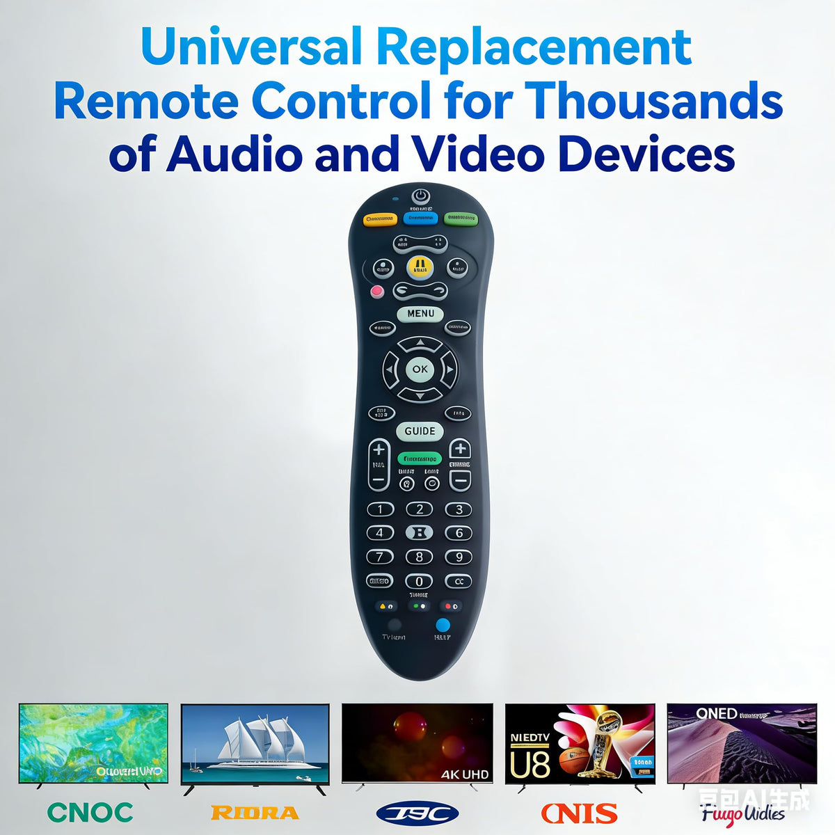 Eremolz S30-S1B remote button layout promoting intuitive navigation.