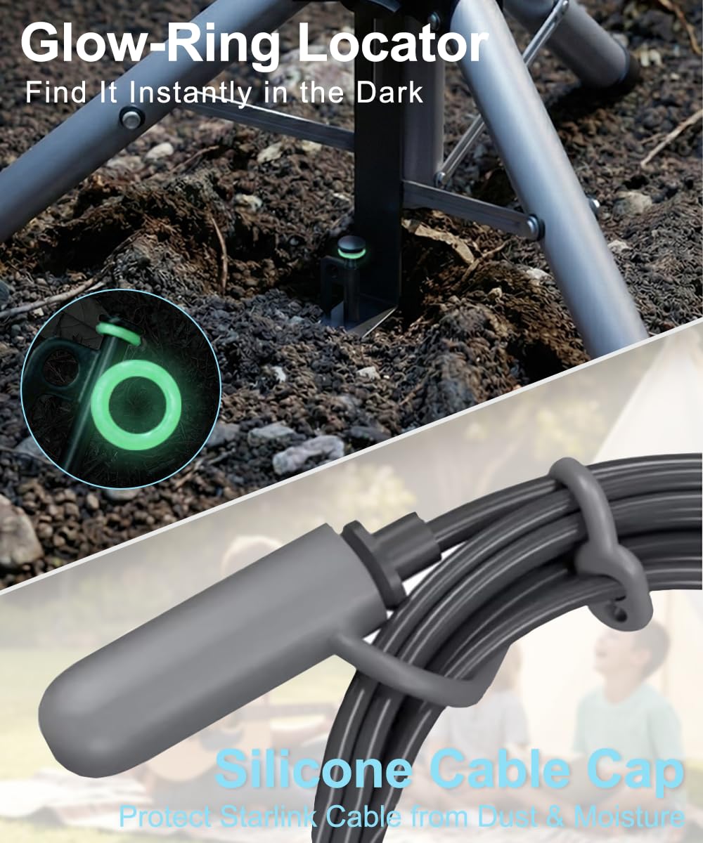 ERGO COLLECT glow rings visible at night, easier locating and safer campsites