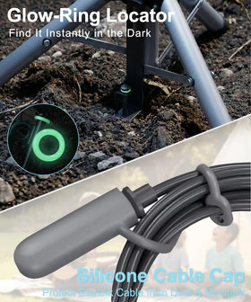 ERGO COLLECT glow rings visible at night, easier locating and safer campsites