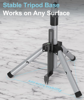 ERGO COLLECT tilt knob detail, quick tool‑free alignment benefit