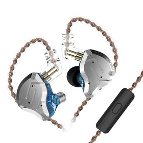 Erjigo five-driver headphones front view for crisp, balanced audio with premium stainless steel design.