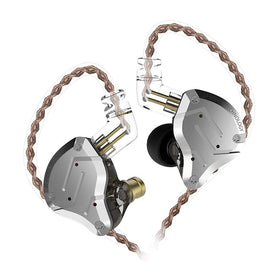 erjigo kz zs10 pro earphones with five-driver system for balanced, detailed sound