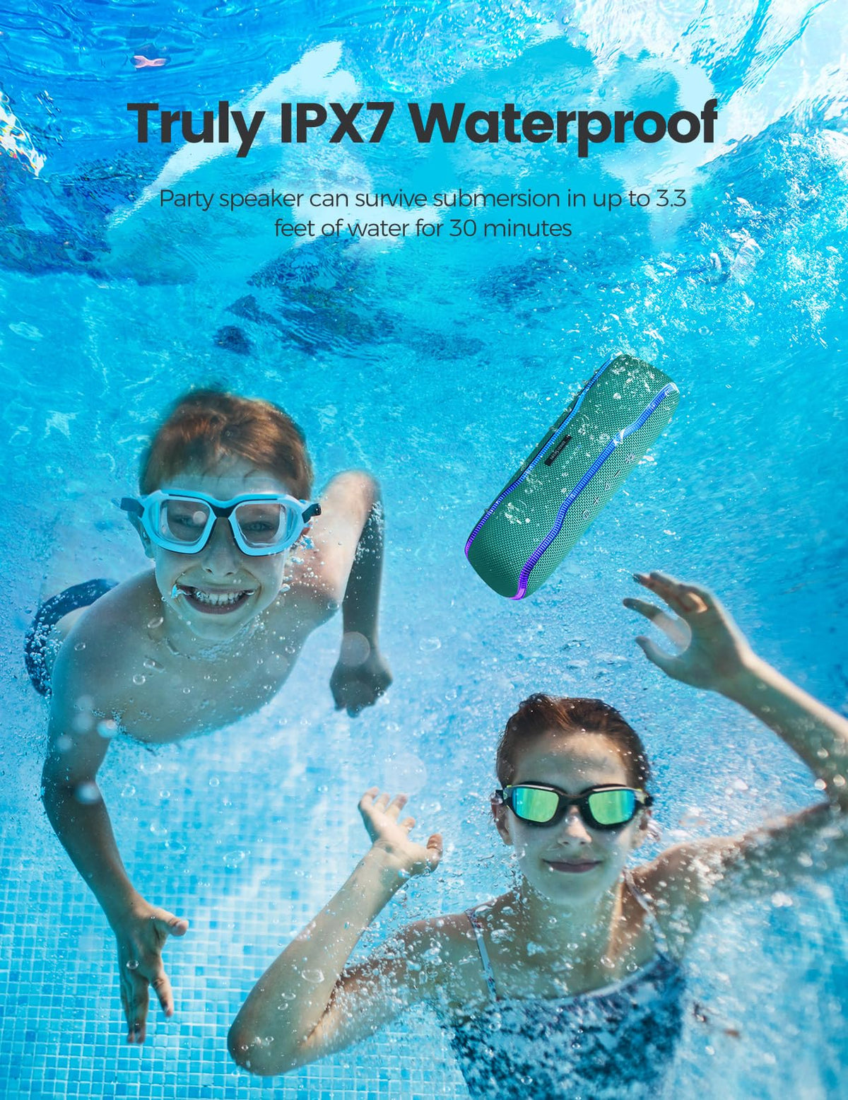 ERKEI SEHN Bluetooth speaker delivering up to 25W of powerful sound.