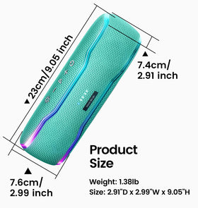 ERKEI SEHN Bluetooth speaker in a compact triangular design for travel.