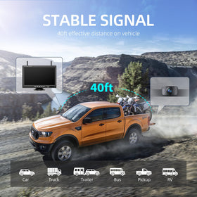 eRapta car charger powers the monitor for quick in-vehicle use