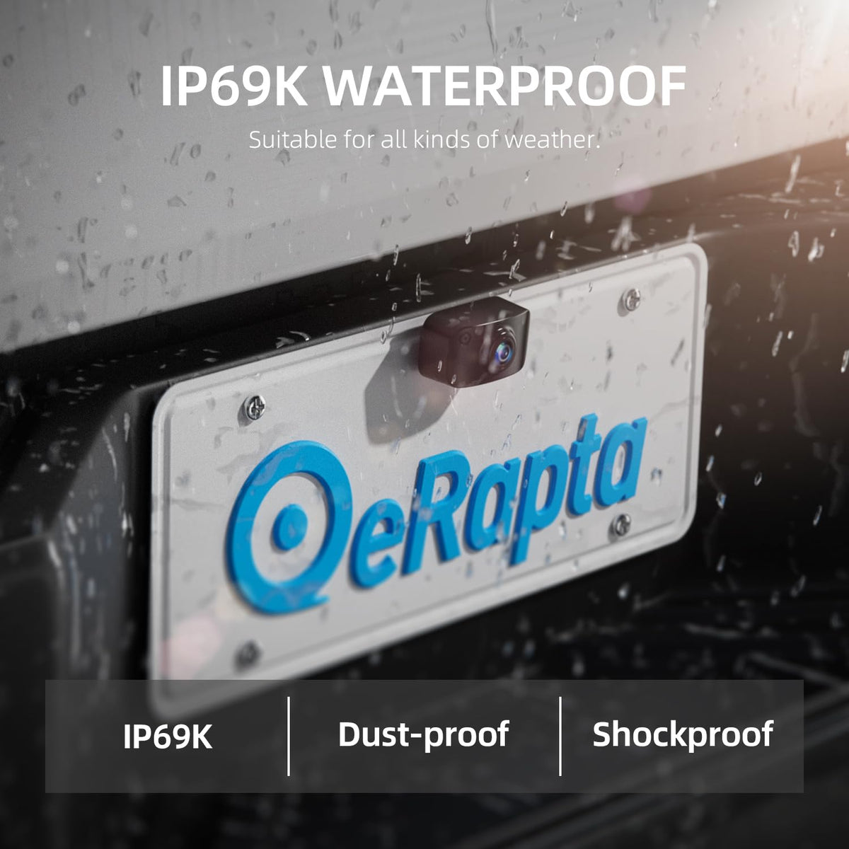 eRapta split-screen view enables simultaneous front and rear monitoring