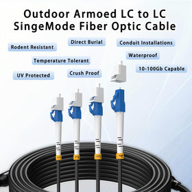 ERSTICKT 100m armored fiber cable on a spool for field use