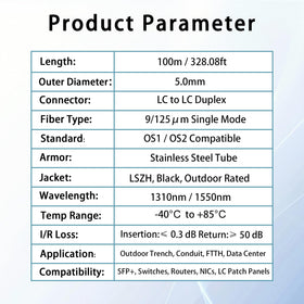ERSTICKT OS1 OS2 compatible SMF core 9/125 for broad device compatibility.