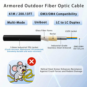 ERSTICKT stainless steel spiral armor protects fiber from crushing