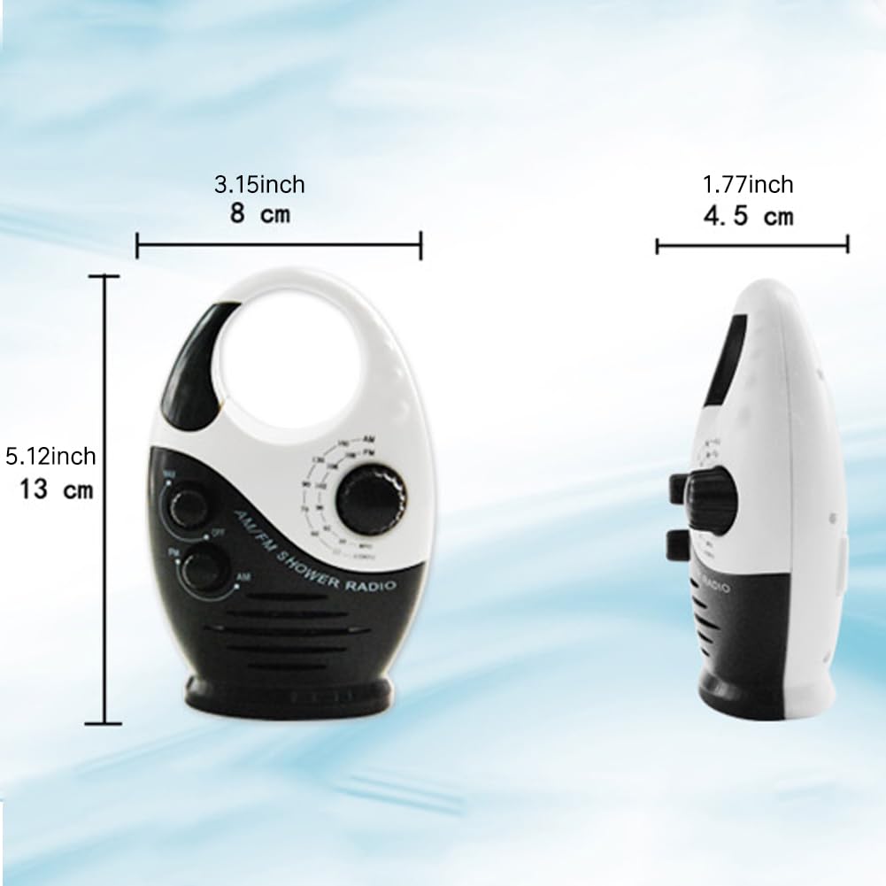 Erthree hanging in shower on hook demonstrating secure elevated placement