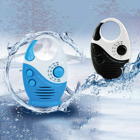 Erthree on bathroom counter illustrating convenience and water-resistant use