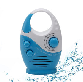 Erthree shower-radio-waterproof-bathroom keeps shower listening safe from water splash.