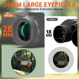 ERUIDI binoculars held to show size and easy portability