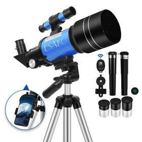 ESAKO front view of telescope showing scope and mount benefit easy setup