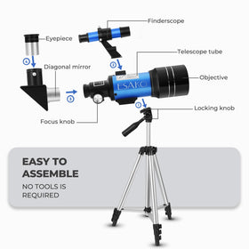 ESAKO lifestyle backyard observing scene showing family use and portable fun