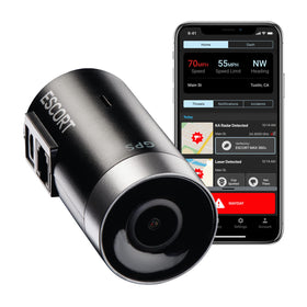 Escort M2 dashboard-setup shows quick access to camera controls and settings.