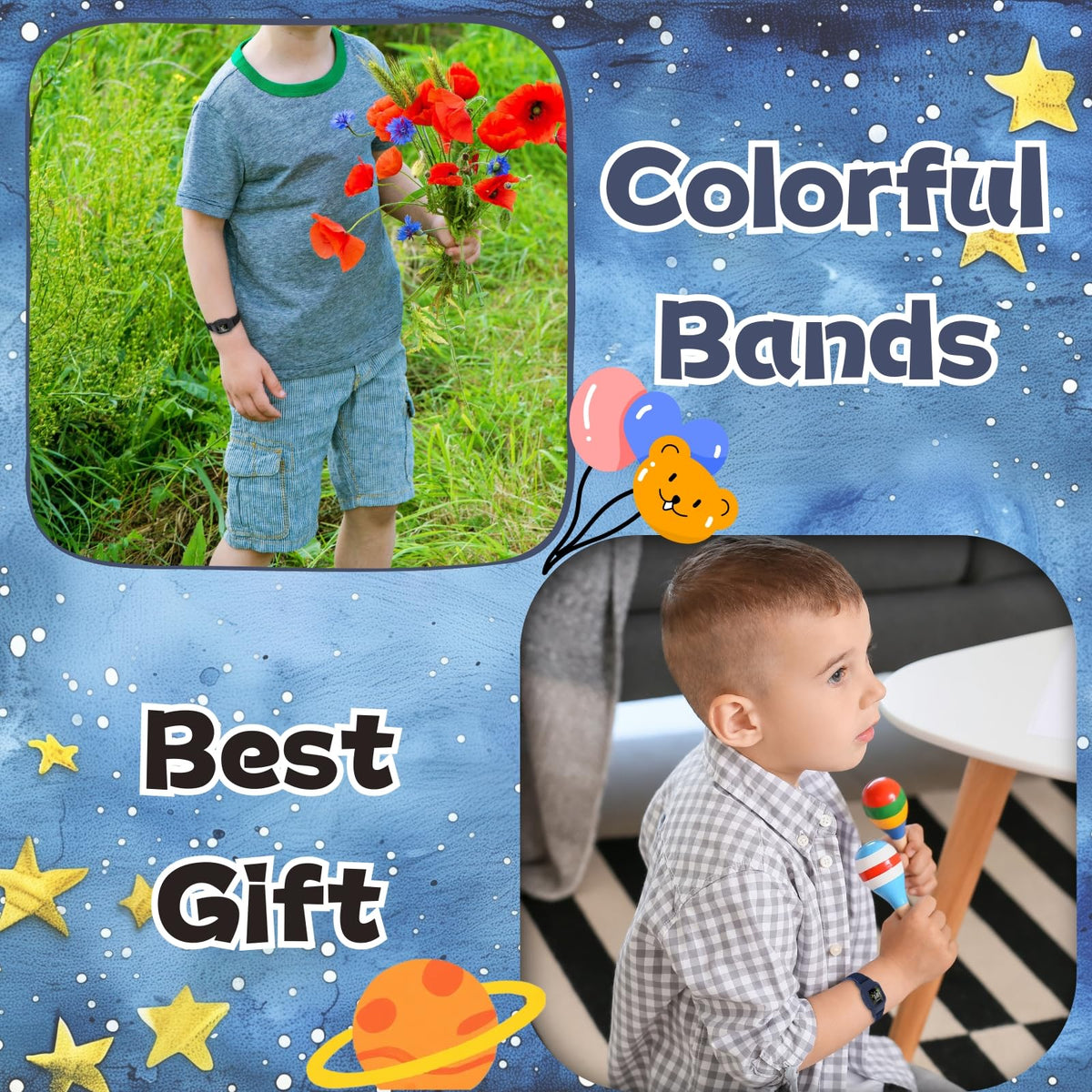 EseekGo Vivofit Jr 3 gift-ready colorful pack for kids
