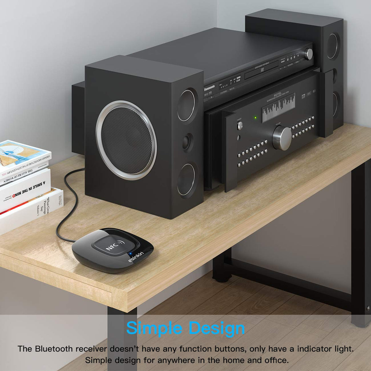 Esinkin NFC quick pairing tap for instant wireless setup on compatible devices.