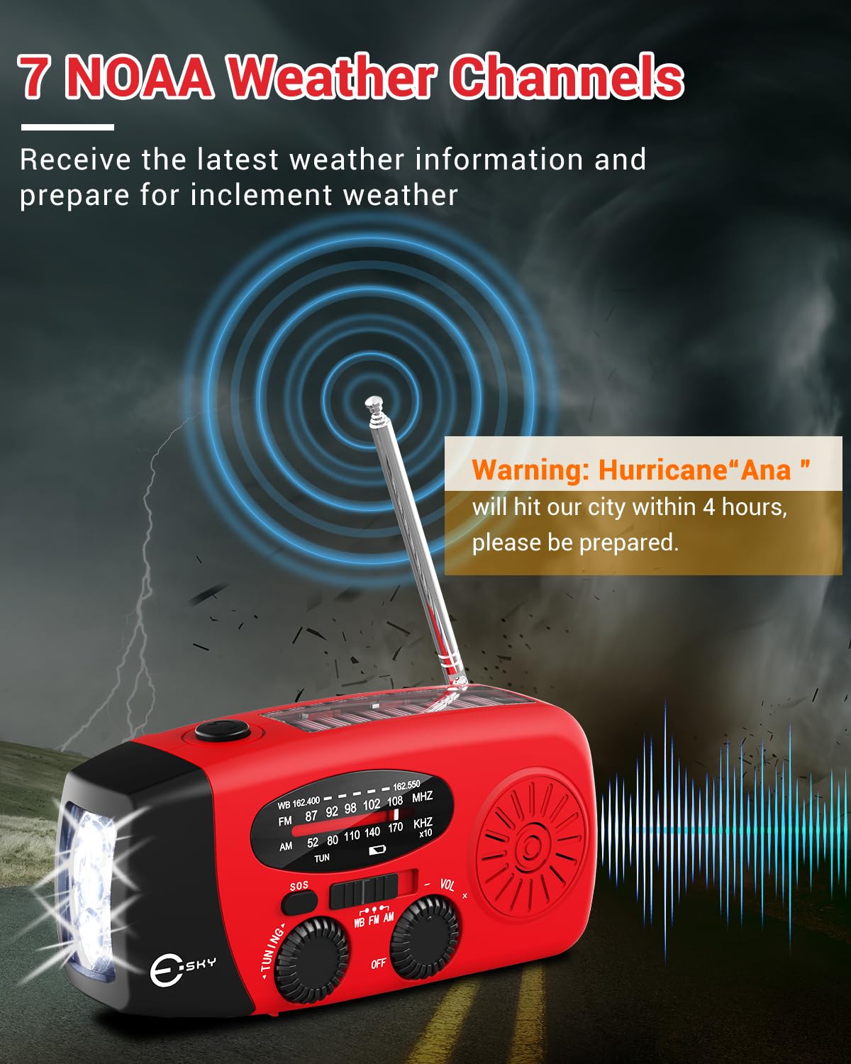 Esky device side panel highlights rugged exterior for outdoor use.