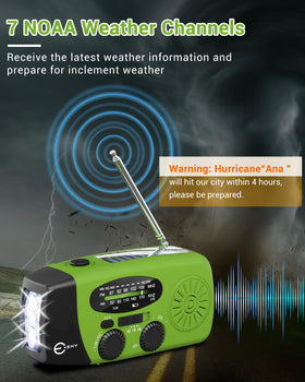 Esky NOAA weather radio with AM FM and NOAA updates for outdoor adventures