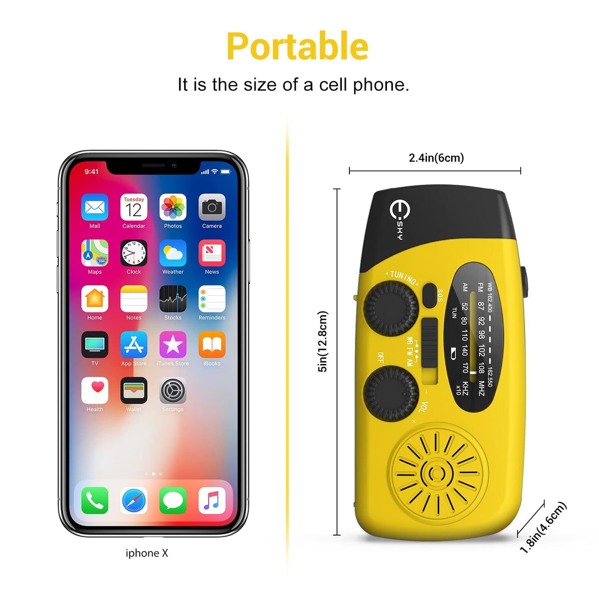 Esky portable design fits in a backpack or car trunk.