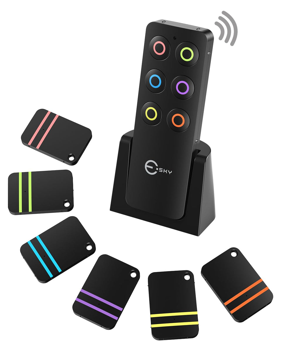 Esky front packaging showing complete 6-receiver set and remote for quick setup