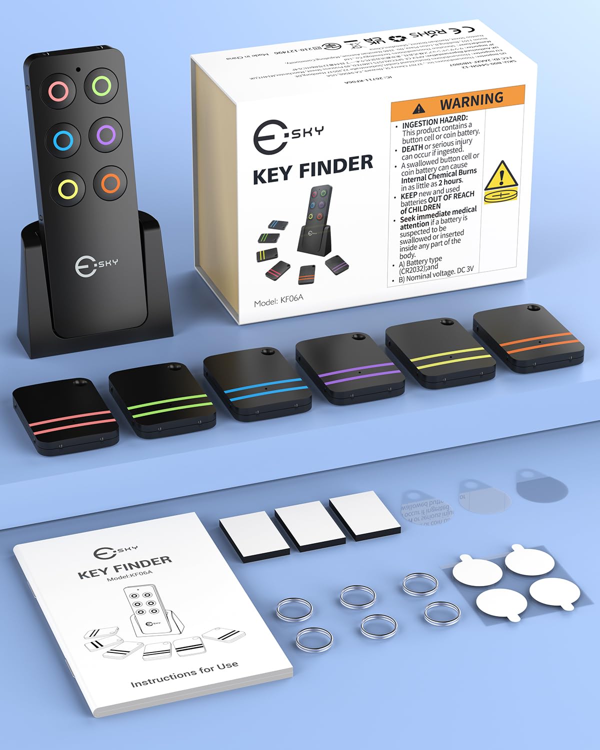 Esky in a living room locating keys on a couch to save time and reduce stress