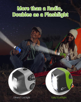 Esky portable emergency radio designed to be lightweight and easy to carry