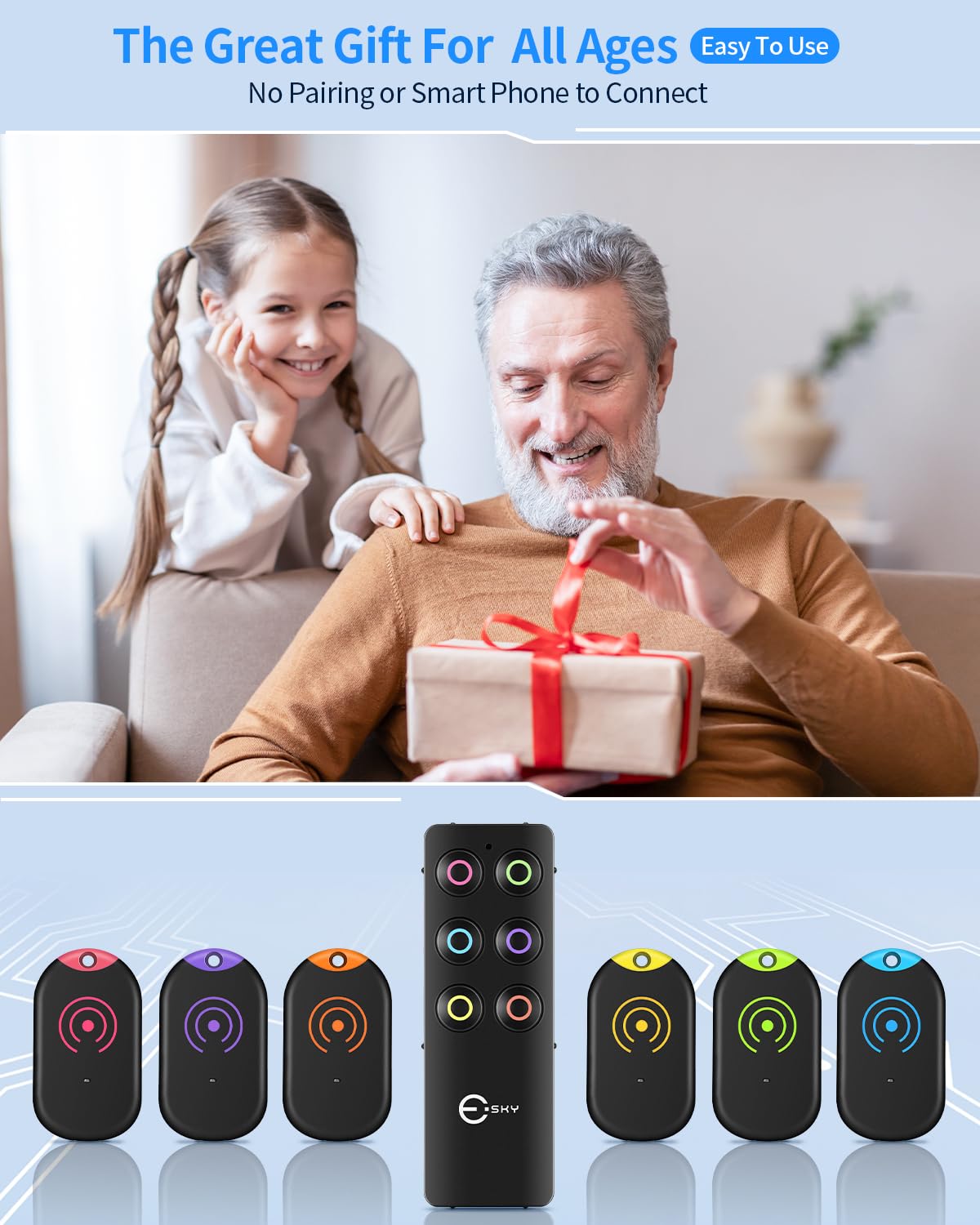 Esky remote in hand demonstrating simple one-button find convenience