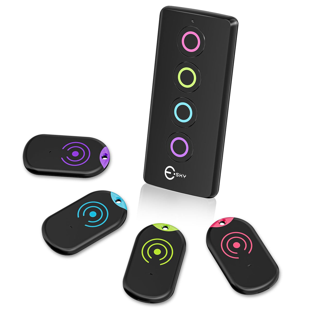 Esky Ultra Slim Key Finder back clip secures to remote for quick locating